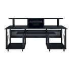 Rectangular Music Desk with 8 Wheels and 1 Keyboard Tray
