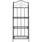 SAFAVIEH Bryn Étagère de boulanger d'extérieur victorienne en fer forgé à 4 niveaux - 63,5 cm l x 38,1 cm P x 160 cm H - 25L x 15P x 63H