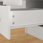 Makeup Vanity w/Tri-Fold Mirror Certified Lighting Glass Top Dresser
