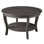 Round Coffee Table with Shelf