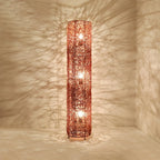 Plug In Column LED Rattan Floor Lamp for Living Room
