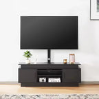 VEVOR 52 TV Stand with Mount for up to 75 in TVs, Entertainment Center with Power Outlet, Height Adjustable, Black