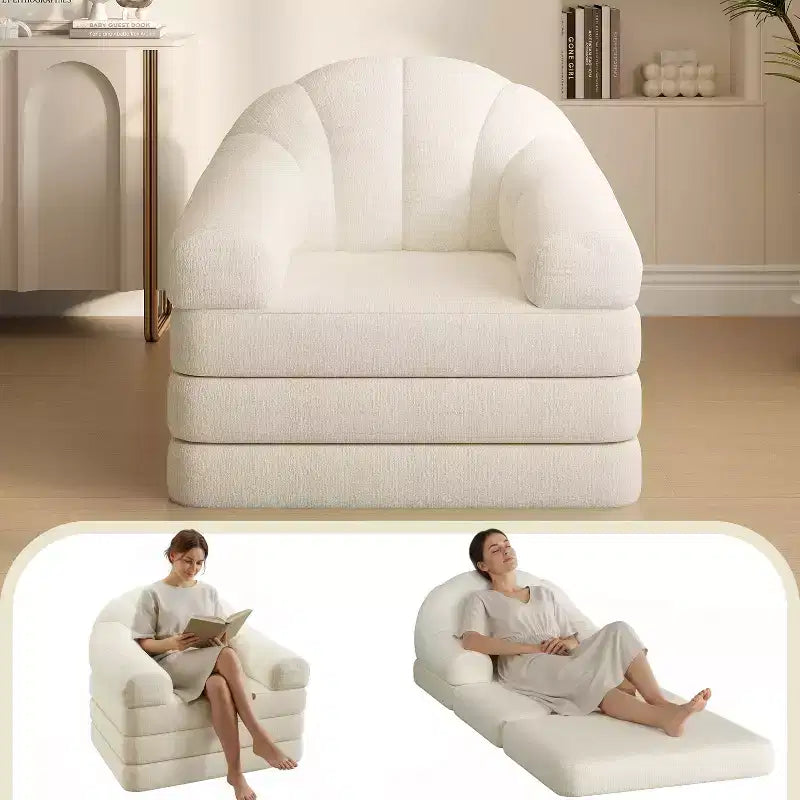 Yaheetech 2-in-1 Folding Sofa Bed Foldable Chair Bed for Living Room, Bedroom