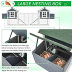 AECOJOY 144'' Large Chicken Coop w/ Run Wooden Hutch Poultry Cage House