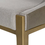 Modrest Fairview Contemporary Grey & Brass Counter Stool