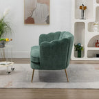 Small Mini Room Couch Two-Seater Sofa with Gold Metal Leg - 2 Seat