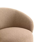 Spruce&Spring Upholstered Swivel Accent Barrel Chair with Wood Base