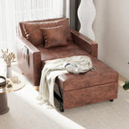 Adjustable Sleeper Chair Bed, 3-in-1 Convertible, Multiple Colors, Fits 1 Person