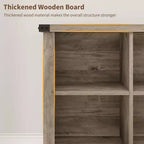 8 Cube Storage Organizer Bookshelf, Farmhouse Horizontal Bookcase, 62 Inch Wood Storage Bookcase for Entryway, Long Low Bookshelves for Living Room