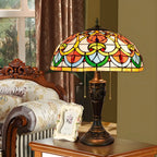 HomeyFad 2-Light Vintage Stainless Glass Dome Table Lamp