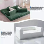 80.7 5-in-1 Convertible Sleeper Sofa Bed – Corduroy, 1200 lbs, No Assembly