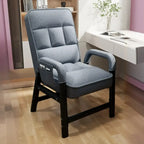 Modern Grey Upholstered 4-Leg Office Chair