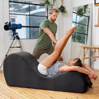 Avana Sleek Chaise Lounge for Yoga - Made in The USA - Great for Stretching, Relaxation, Exercise & More, 60D x 18W x 26H Inch, Light Grey