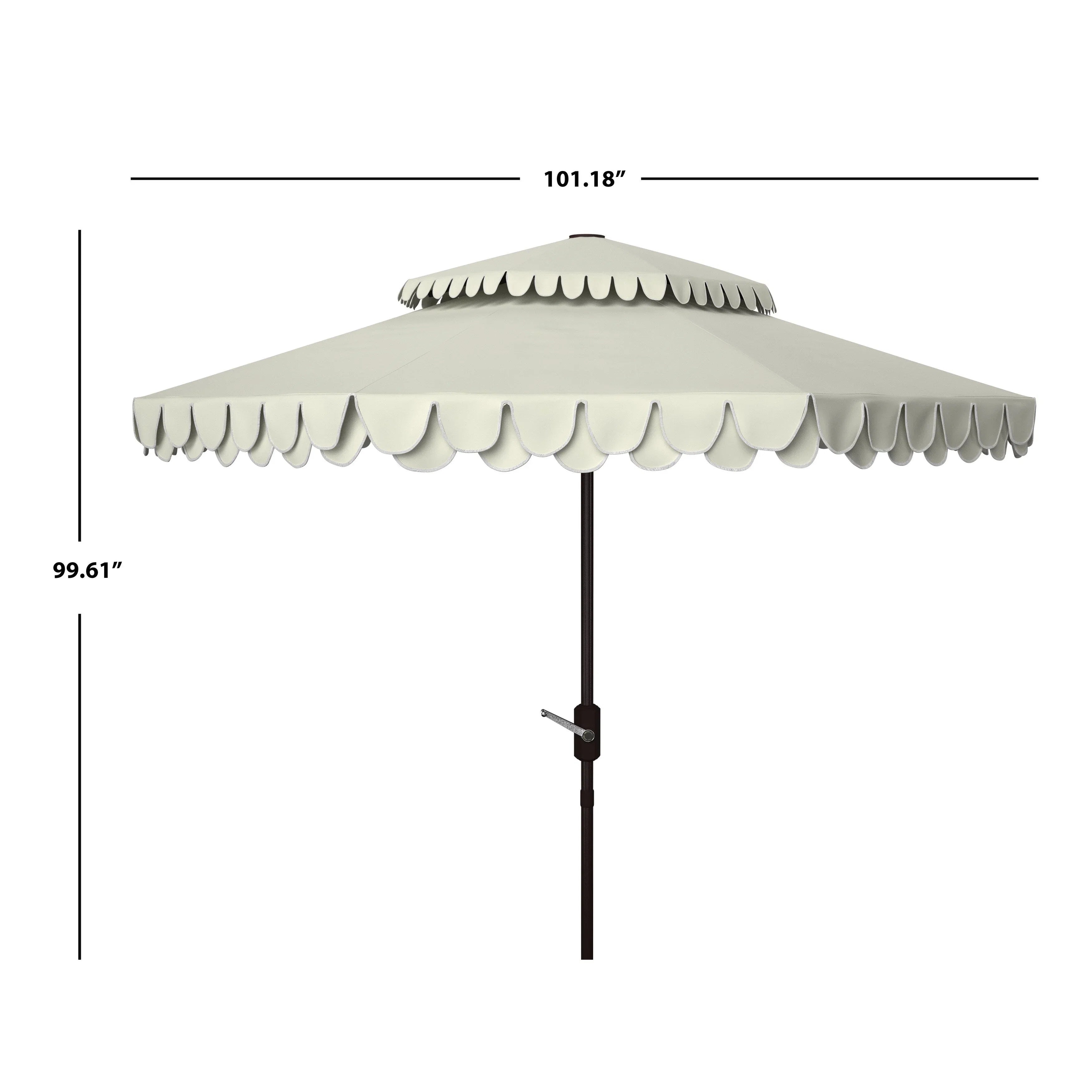 Outdoor Kjerstin Valance 9Ft Double Top Umbrella
