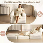 Yaheetech 2-in-1 Folding Sofa Bed Foldable Chair Bed for Living Room, Bedroom