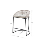 Madison Park Carmel Woven Counter Stool 25