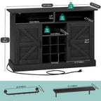 Moasis 52 Buffet Cabinet Farmhouse Coffee Bar Cabinet