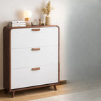 Traditional Hidden Adjustable 3 Tiers Solid Wood Shoe Cabinet