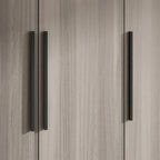 Wardrobe Armoire Wooden Closet Cabinet 6 Storage Cube and Hanging Rod