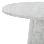 Table d'appoint ronde haute en marbre SAFAVIEH Couture Ghicu - 56 cm L x 53 cm P x 61 cm H - 21Wx21Dx24H