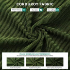 Convertible Cloud Sectional Couch Comfy Corduroy Sectional Sofa Comfy Couch With Deep Seat & High Pillows Easy To Assemble
