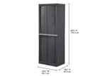 Sterilite 2 Pack Adjustable 4-Shelf Garage Storage Cabinet Bin Organizer, Gray