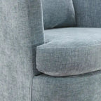 Modern Chenille Upholstered Swivel Accent Barrel Chair Set Modern Swivel Armchair for Living Room