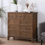 Rustic Brown Wood Accent Cabinet for Living Room Storage