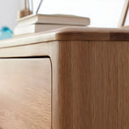 Commode double traditionnelle en bois de chêne naturel pour chambre à coucher