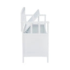 Migdalia Flip Top Slat Back Storage Entryway Bench