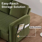 Dyonery 81 Sectional Sleeper Sofa, L-Shaped Pull Out Couch with Reversible Storage Chaise, USB, Reclining Backrest