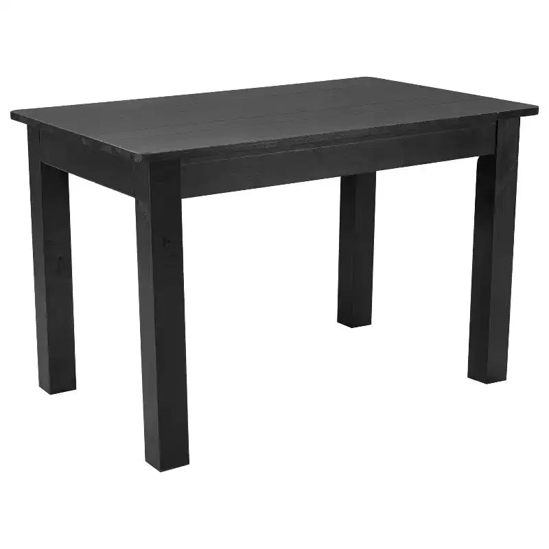 Flash Furniture 46 x 30 Rectangular Solid Pine Farm Dining Table