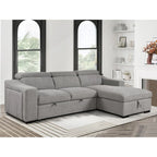 Canapé d'angle convertible Roomfitters 103 avec méridienne de rangement, appuis-tête réglables, canapé-lit en L