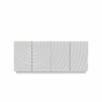 59 Modern Spiral Sideboard Buffet Cabinet, Low Profile Art Entryway Storage Cabinet with 3D Ripple Texture Doors