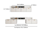 Modern White 2-Drawer Open Storage Corner TV Stand