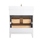 Vanity Art Bathroom Vanity with Ceramic Sink and Engineered Marble Top