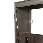 Twin Size Murphy Bed with LED Light, can be Folded into a Cabinet, Hidden Wall Bed Cabinet for Guest Room
