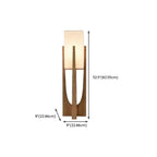 Vintage Wooden Torch LED Floor Lamps with Fabric Shade
