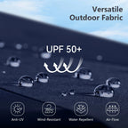 MAISON ARTS 15-foot Rectangular Crank Double-sided Outdoor Market Umbrella Solar LED Lighted Patio Umbrella with Base Included