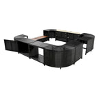 Spa Surround Spa Frame Quadrilateral Outdoor Rattan Sectional Sofa Set