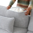 Large Linen Corner Sectional Sofa Couch for Living Room Set