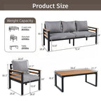 4-Piece Outdoor Furniture Sofa Set