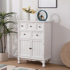 Rustic Brown Wood Accent Cabinet for Living Room Storage