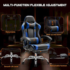 Chaise de bureau de jeu pivotante en cuir PU