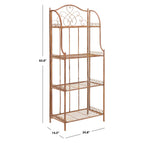 SAFAVIEH Bryn Étagère de boulanger d'extérieur victorienne en fer forgé à 4 niveaux - 63,5 cm l x 38,1 cm P x 160 cm H - 25L x 15P x 63H
