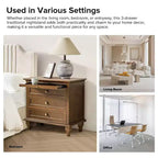 Giorgio 3 - Drawer end table with Built-In Outlets Set of 2|HULALA HOME