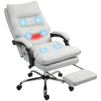 Fauteuil de bureau massant, chauffant et inclinable en microfibre Vinsetto avec vibrations