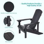 Bonosuki Weather-resistant Wood Outdoor Adirondack Chairs-Set of 4