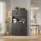 71 Kitchen Pantry Cabinet with Charging Station, Large Countertop, Microwave Stand & 2 Drawers,Hutch Storage for Dining & Living Room