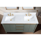 Vanity Art Bathroom Vanity with Ceramic Sink and Engineered Marble Top